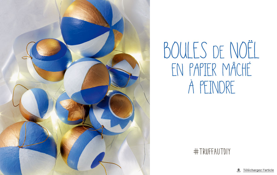 Diy Noel Boules De Noël En Papier Mâché à Peindre